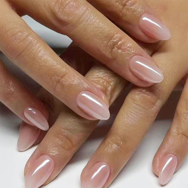 Nail art light color wear nails solid color nail art nail patches wear nail fairy qi finished ice nail pieces