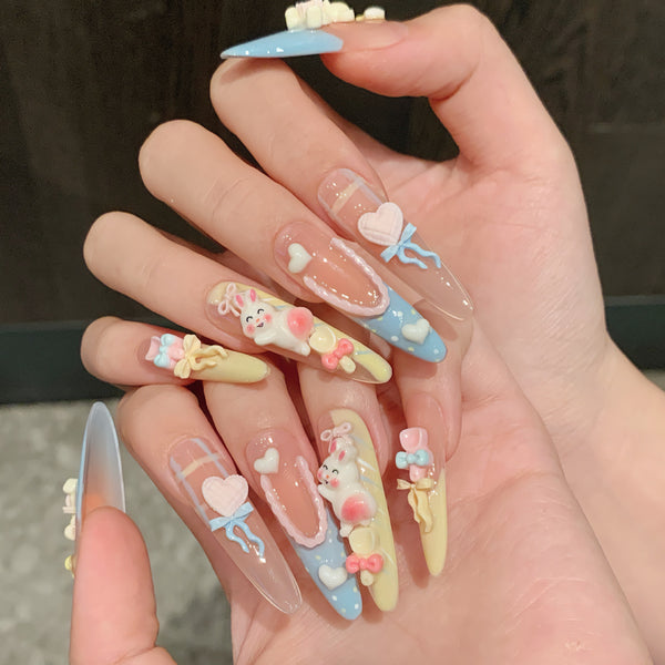 Macaron Cartoon French Press-on Nails!