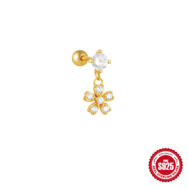S925 Sterling Silver Moon & Star Earrings Set -4