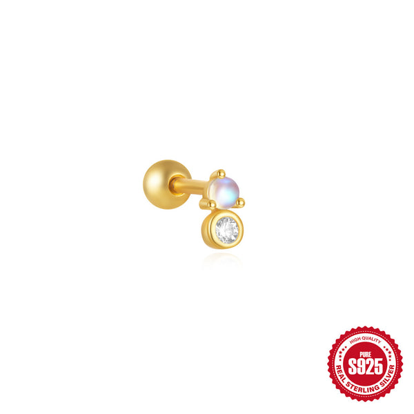 S925 Sterling Silver Moon & Star Earrings Set -11
