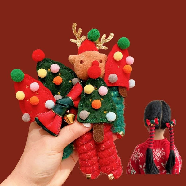 New Christmas Headband & Hair Clip Set, Cute Reindeer Antlers Hair Accessories for Kids