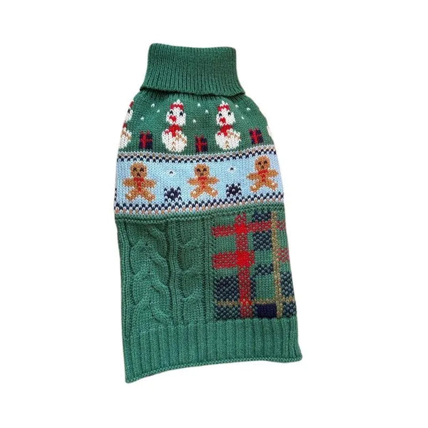 Knitted Christmas Pet Sweater: Gingerbread Reindeer Dog Outfit Best christmas gift for dogs